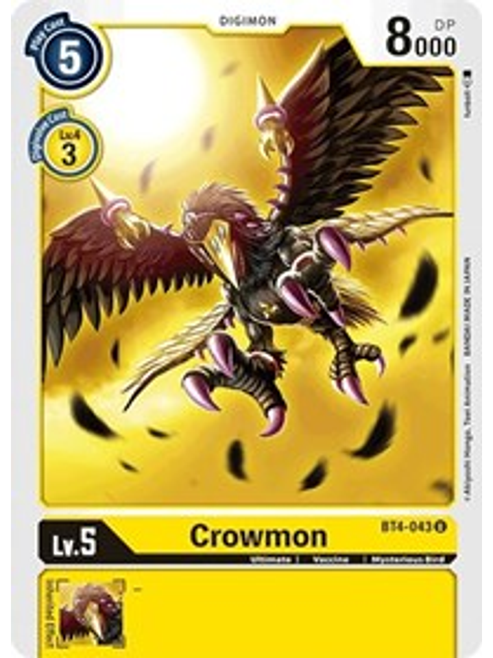 BT4-043 U Crowmon Digimon  1