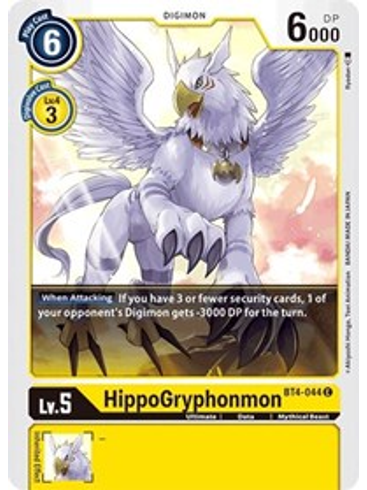 BT4-044 C HippoGryphonmon Digimon  1