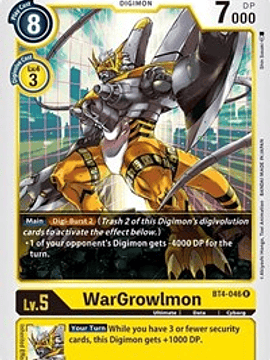 BT4-046 R WarGrowlmon Digimon 