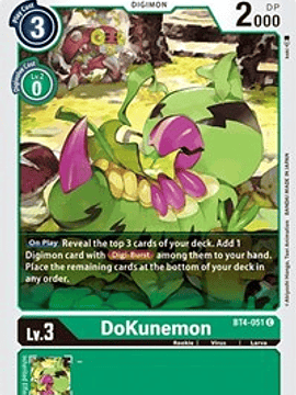 BT4-051 C DoKunemon Digimon 