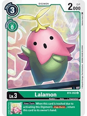 BT4-052 U Lalamon Digimon 