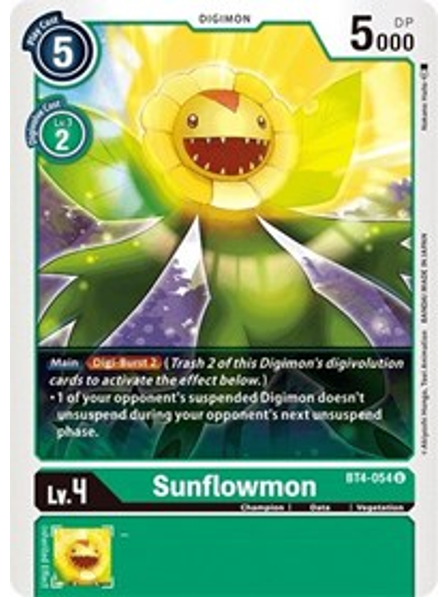 BT4-054 U Sunflowmon Digimon  1