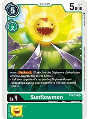 BT4-054 U Sunflowmon Digimon 