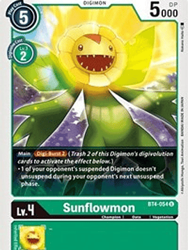 BT4-054 U Sunflowmon Digimon 