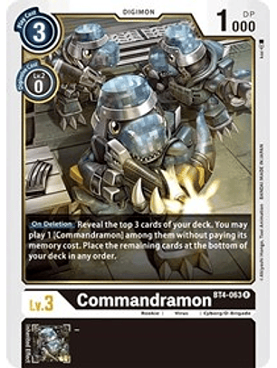 BT4-063 R Commandramon Digimon 