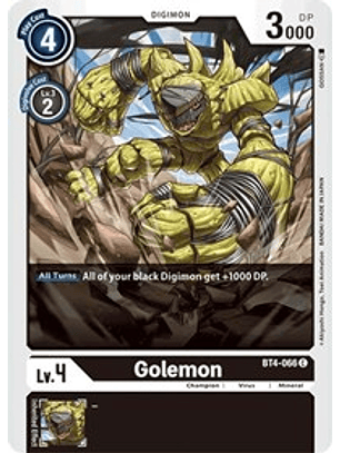 BT4-066 C Golemon Digimon 