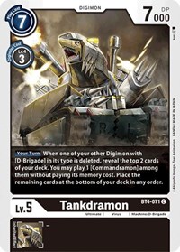 BT4-071 C Tankdramon Digimon 
