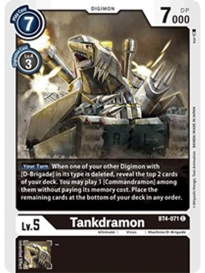 BT4-071 C Tankdramon Digimon  1