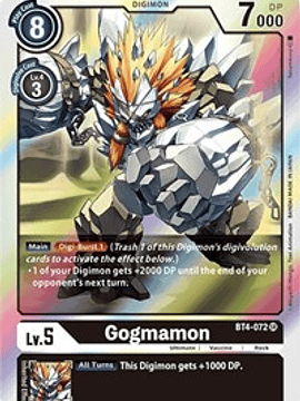 BT4-072 SR Gogmamon Digimon 
