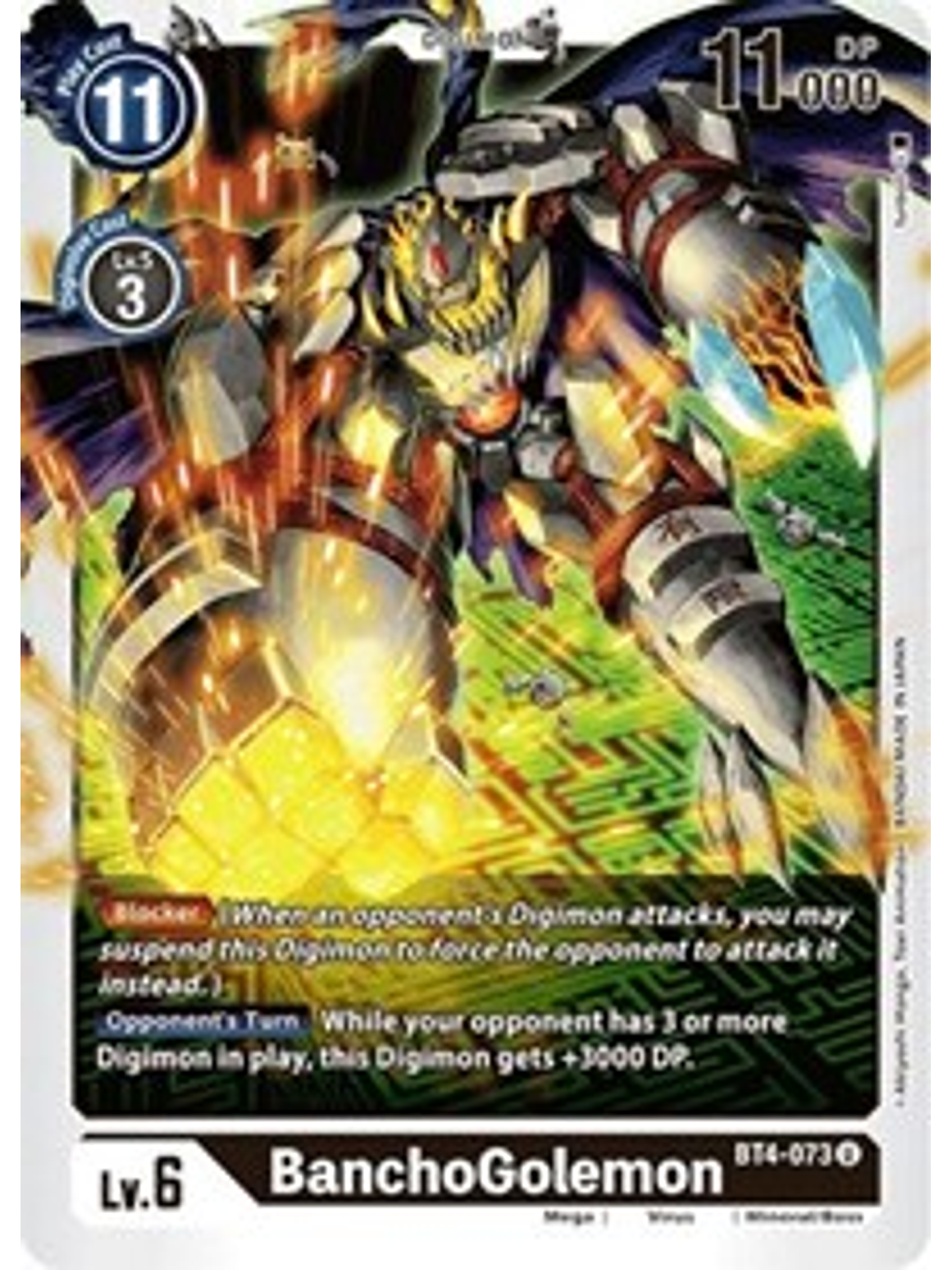 BT4-073 U BanchoGolemon Digimon  1
