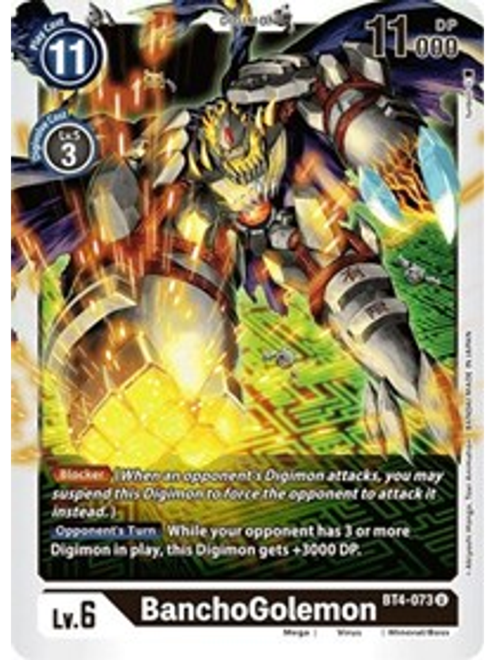 BT4-073 U BanchoGolemon Digimon  1
