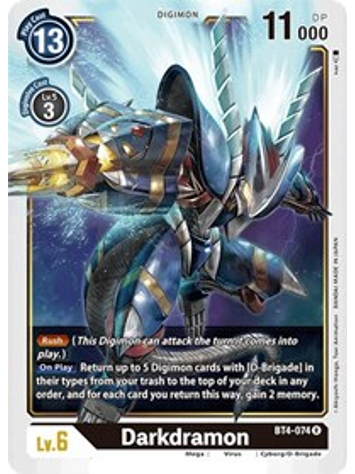 BT4-074 R Darkdramon Digimon  1