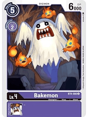 BT4-080 U Bakemon Digimon 