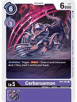 BT4-083 C Cerberusmon Digimon 