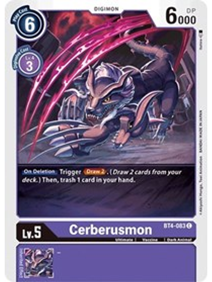 BT4-083 C Cerberusmon Digimon  1