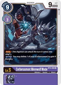 BT4-086 R Cerberusmon: Werewolf Mode Digimon 