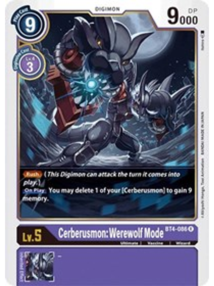 BT4-086 R Cerberusmon: Werewolf Mode Digimon  1