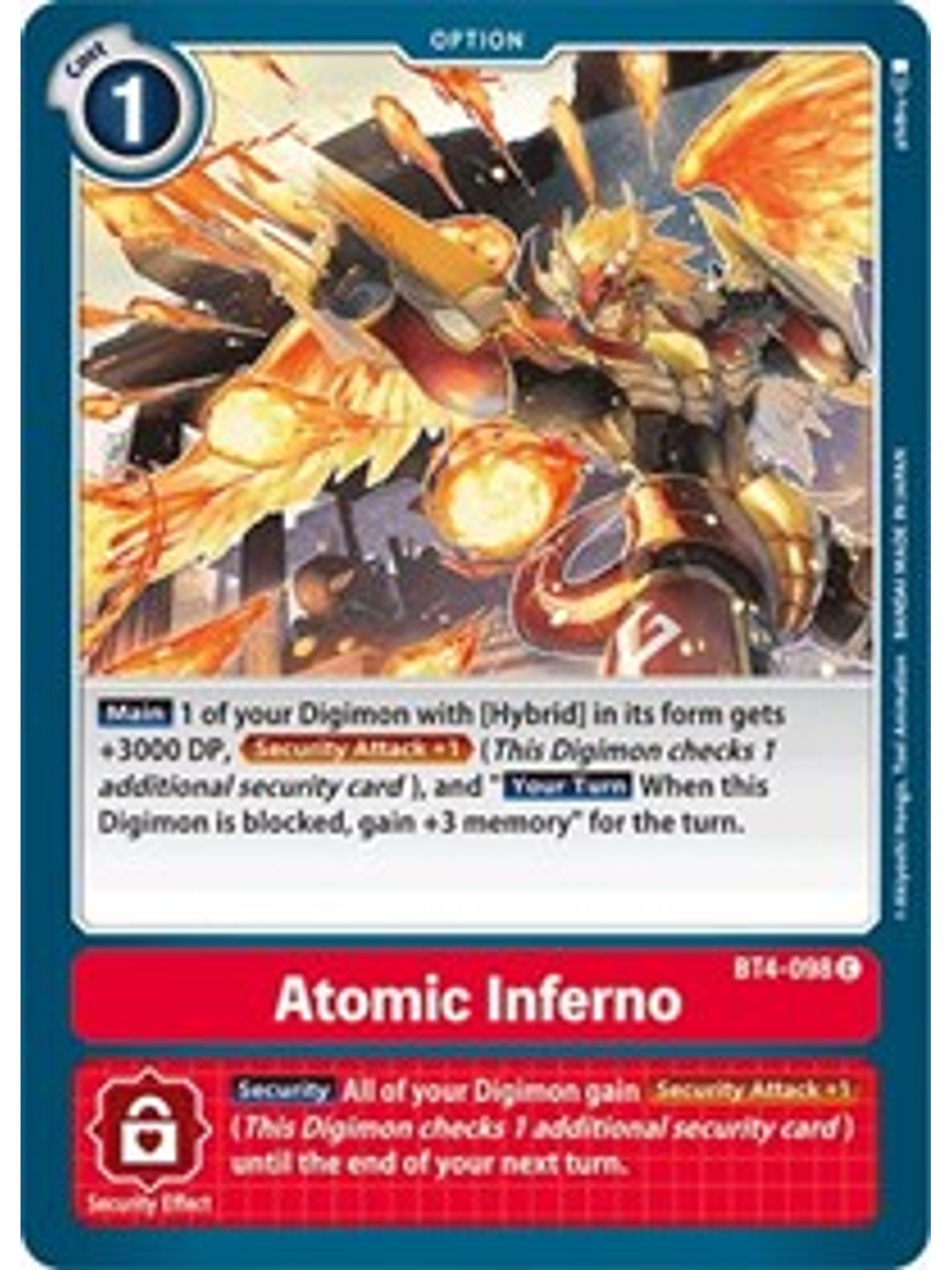 BT4-098 C Atomic Inferno Option  1