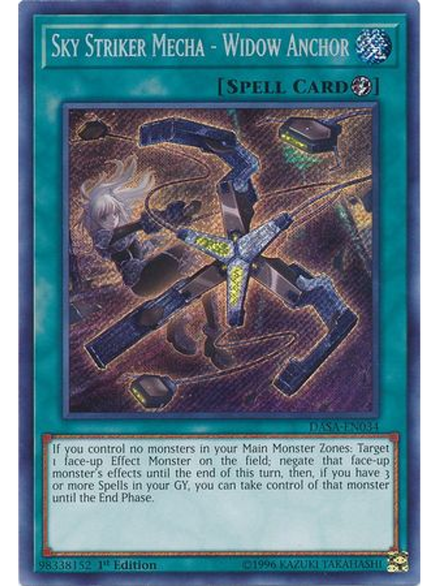 Sky Striker Mecha - Widow Anchor - DASA-EN034 - Secret Rare 1st Edition 1