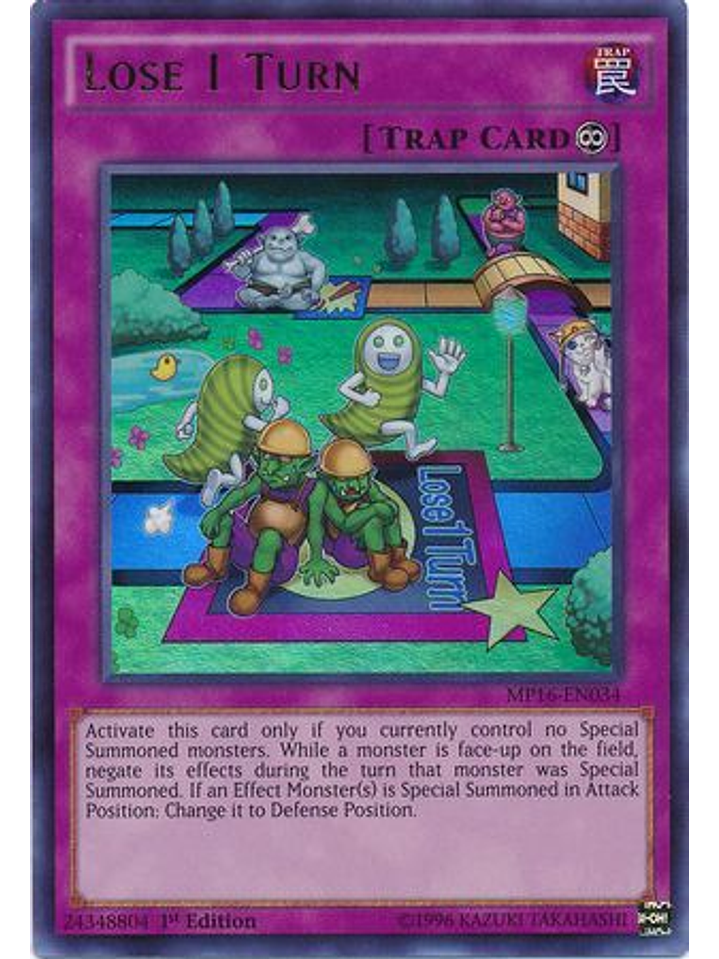 Lose 1 Turn - MP16-EN034 - Ultra Rare 1st Edition 1