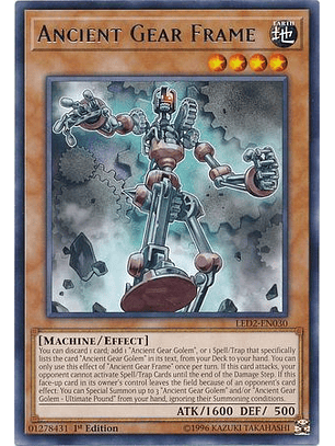 Ancient Gear Frame - LED2-EN030 - Rare 1st Edition