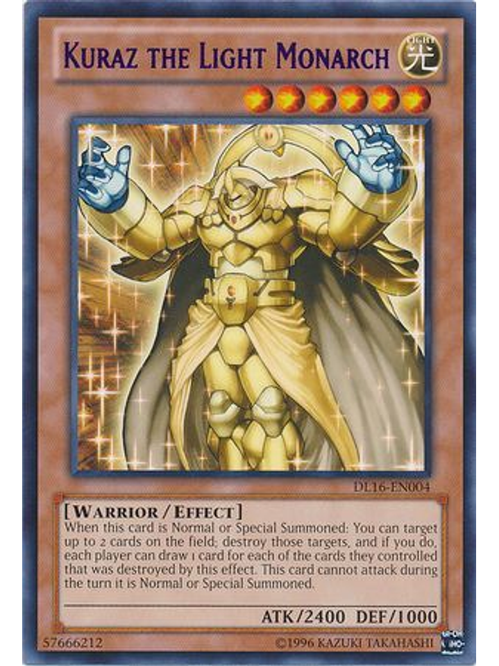 Kuraz the Light Monarch - DL16-EN004 - Rare (Green) 1