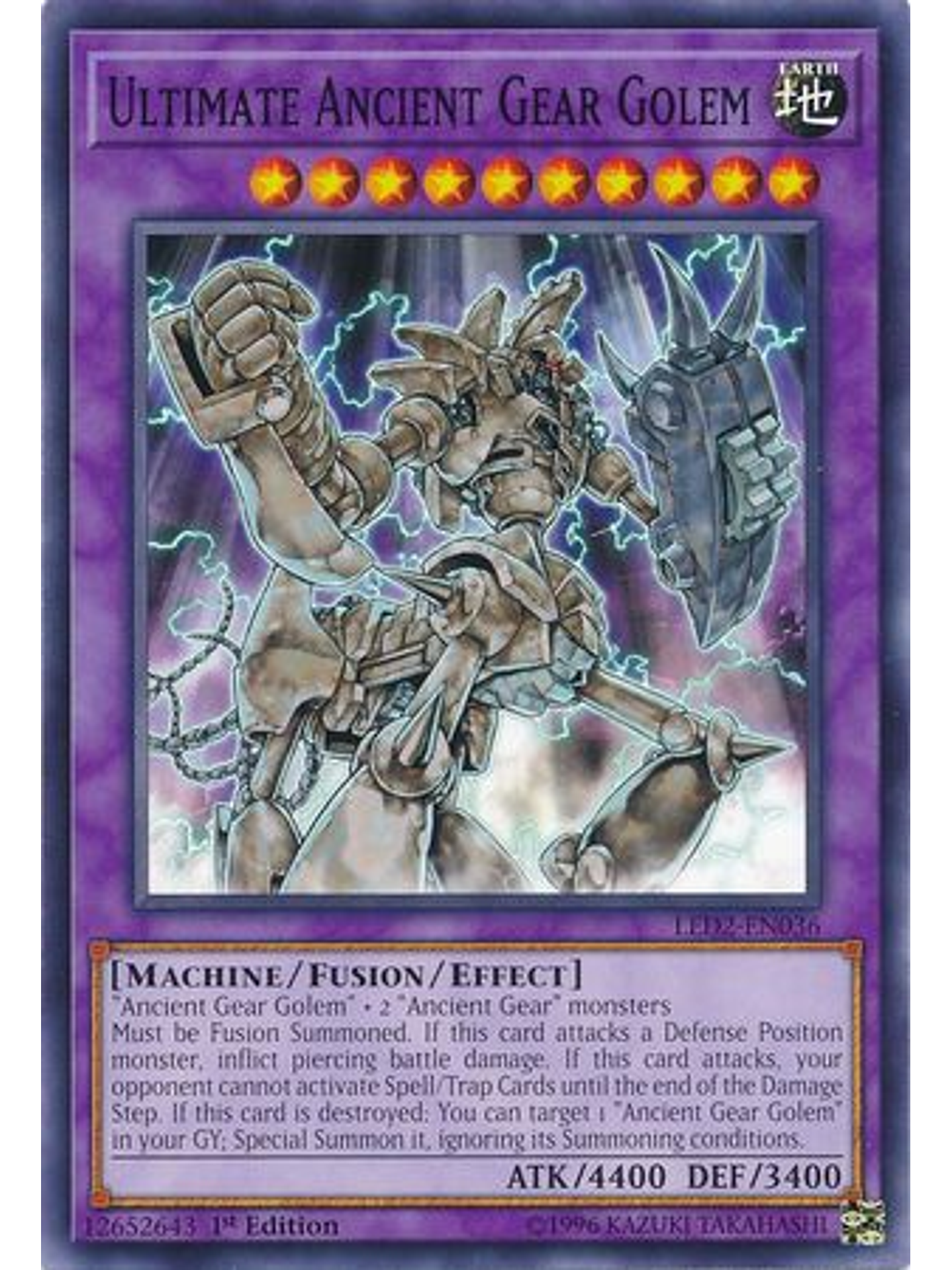 Ultimate Ancient Gear Golem - LED2-EN036 - Common 1st Edition 1