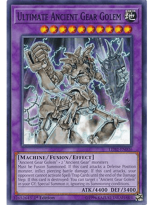 Ultimate Ancient Gear Golem - LED2-EN036 - Common 1st Edition