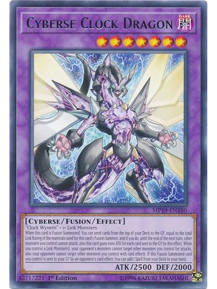 Cyberse Clock Dragon - MP19-EN180 - Rare Unlimited 1