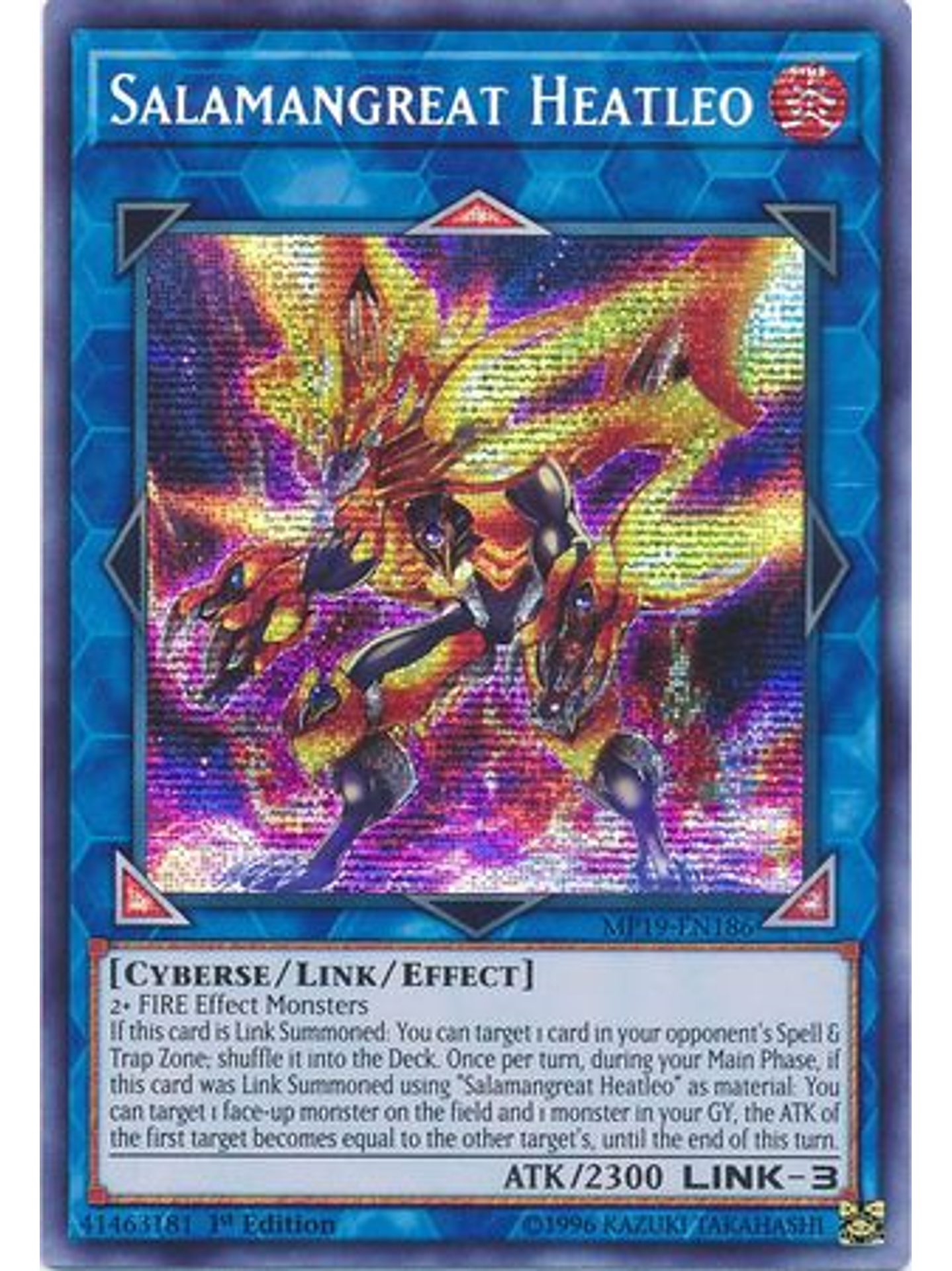 Salamangreat Heatleo - MP19-EN186 - Prismatic Secret Rare Unlimited 1