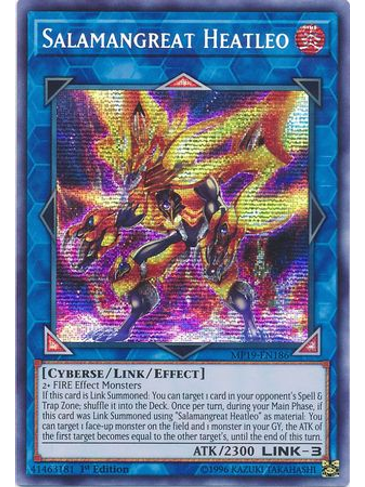 Salamangreat Heatleo - MP19-EN186 - Prismatic Secret Rare Unlimited 1