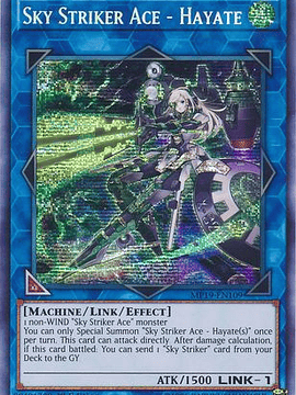 Sky Striker Ace - Hayate - MP19-EN109 - Prismatic Secret Rare Unlimited