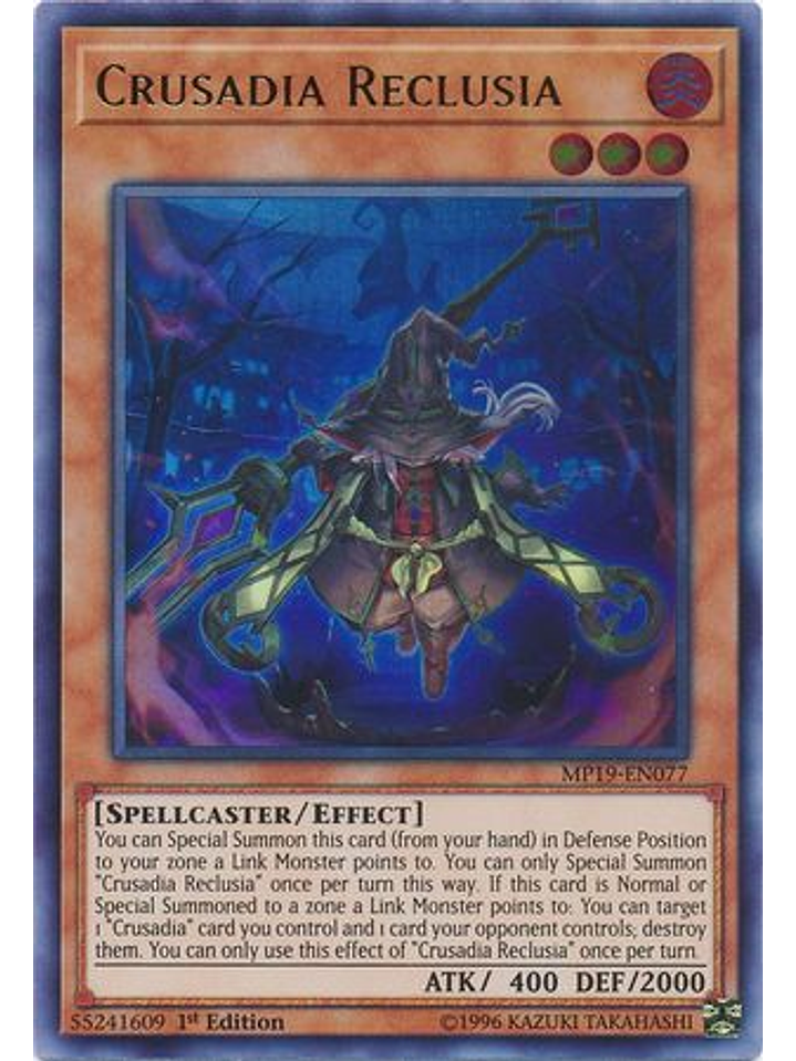 Crusadia Reclusia - MP19-EN077 - Ultra Rare Unlimited 1