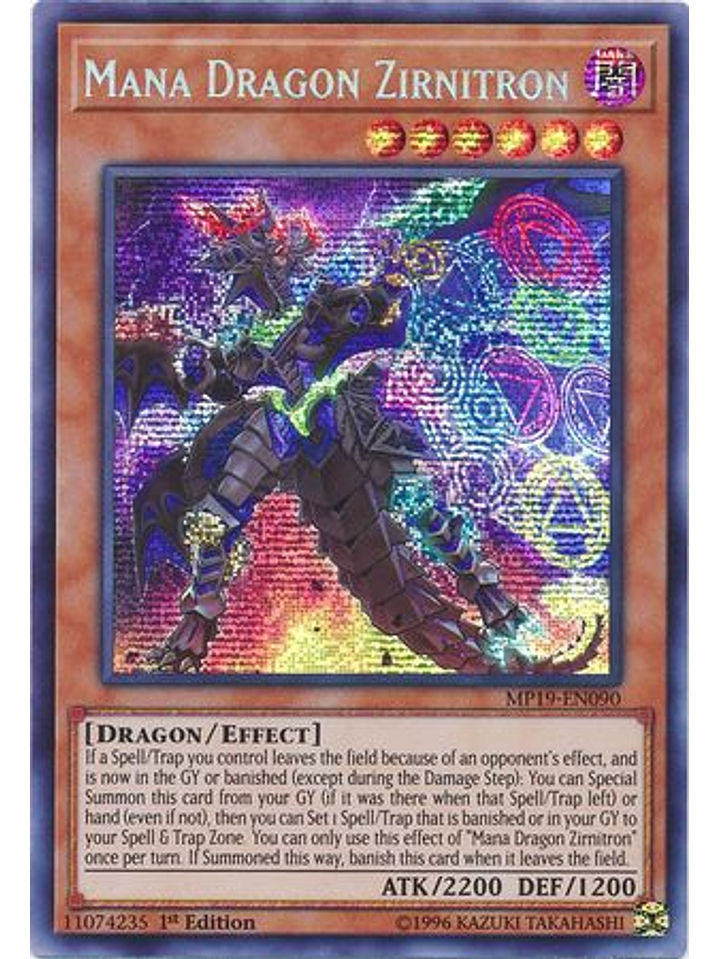 Mana Dragon Zirnitron - MP19-EN090 - Prismatic Secret Rare Unlimited 1