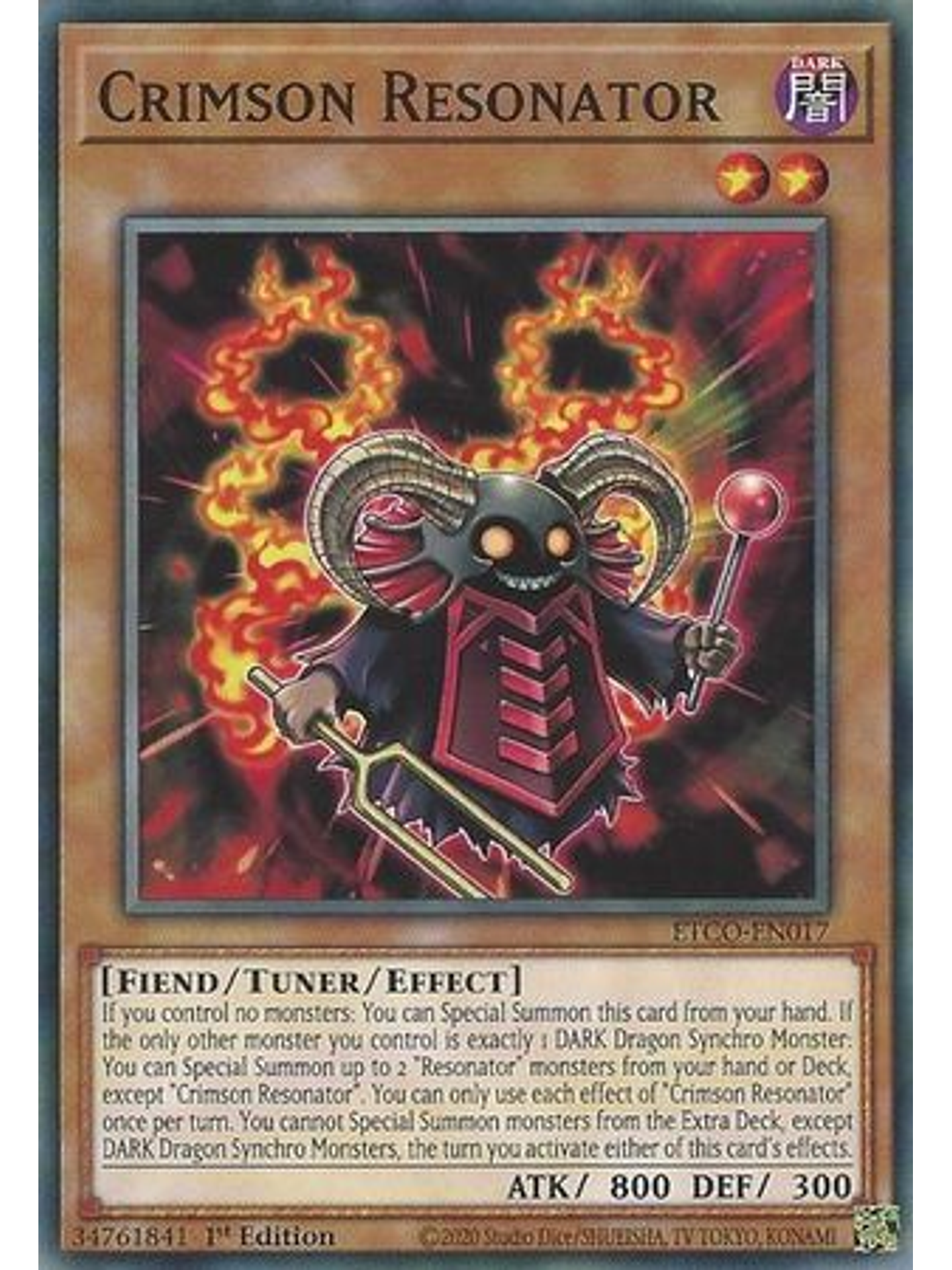 Crimson Resonator - ETCO-EN017 - Common 1st Edition 1