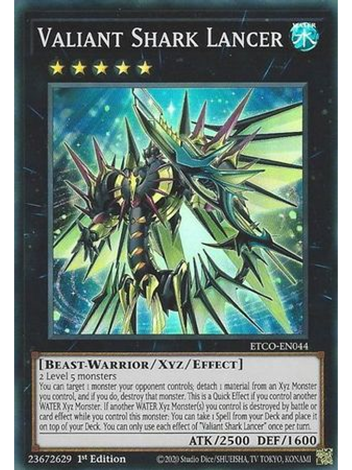 Valiant Shark Lancer - ETCO-EN044 - Super Rare 1st Edition 1