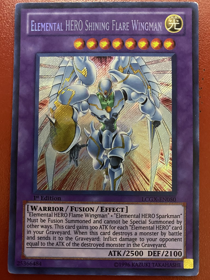 Elemental Hero Shining Flare Wingman - LCGX-EN050 - Secret Rare 1st Edition 2