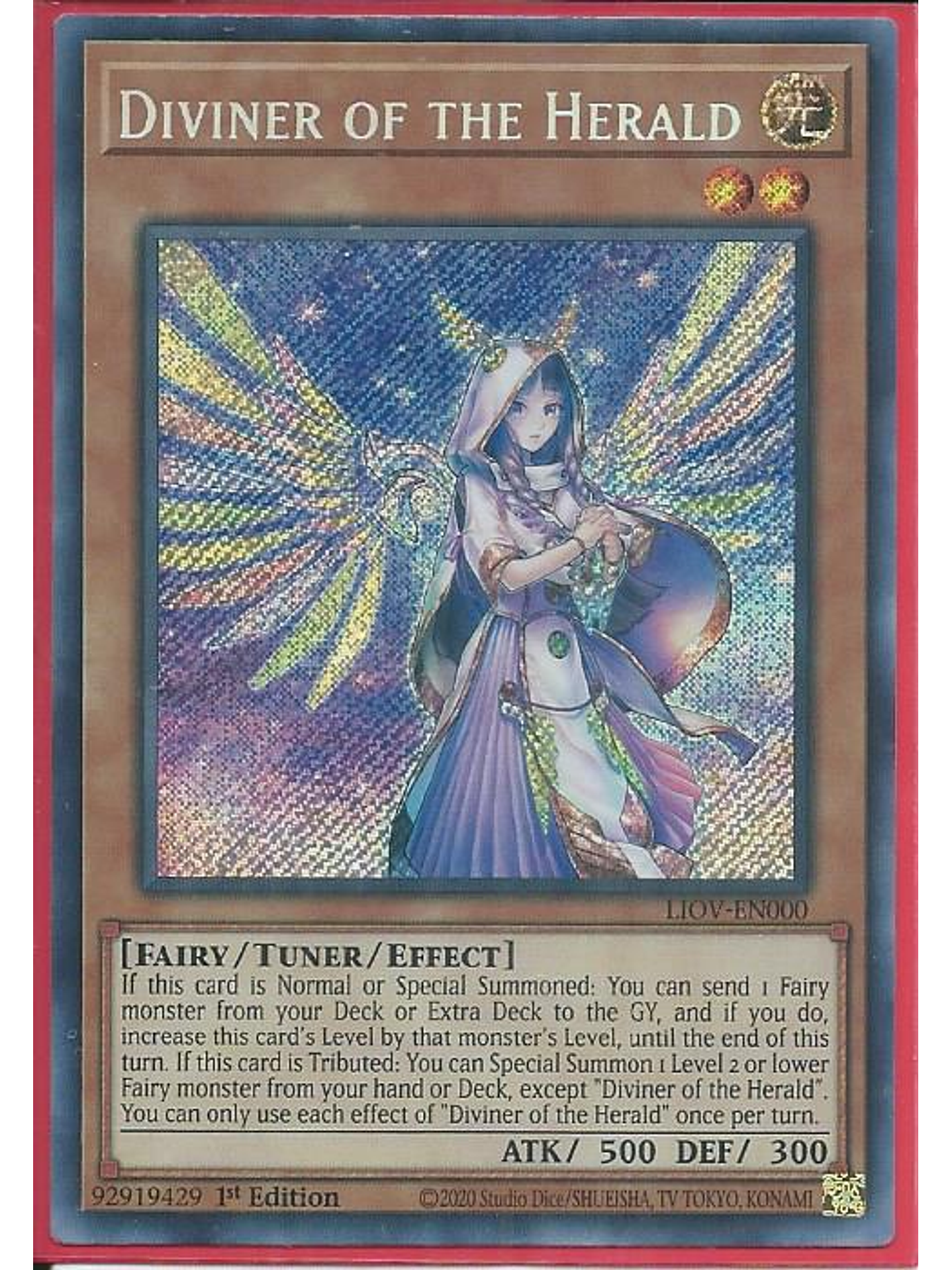Diviner of the Herald - LIOV-EN000 - Secret Rare 1st Edition 1