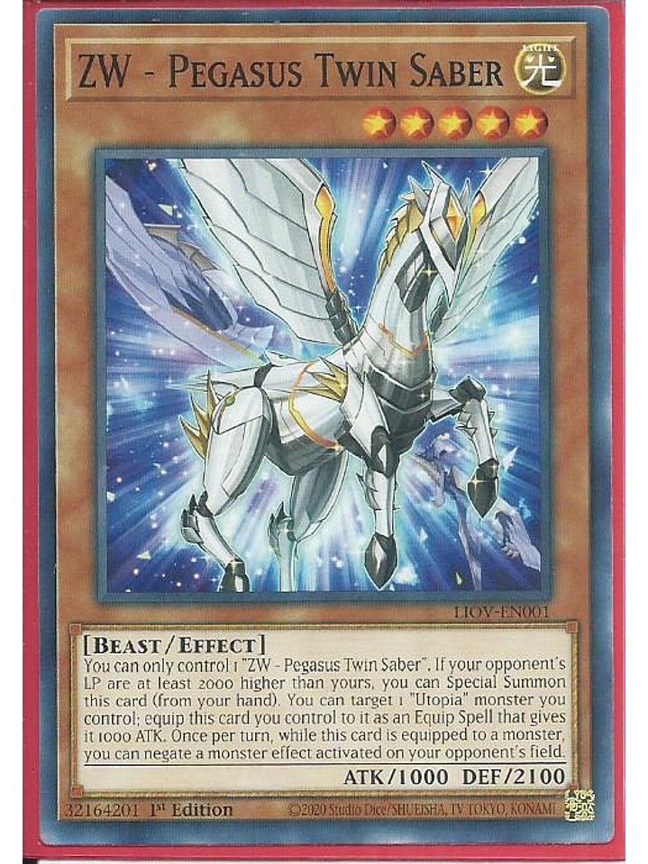 ZW - Pegasus Twin Saber - LIOV-EN001 - Common 1st Edition 1