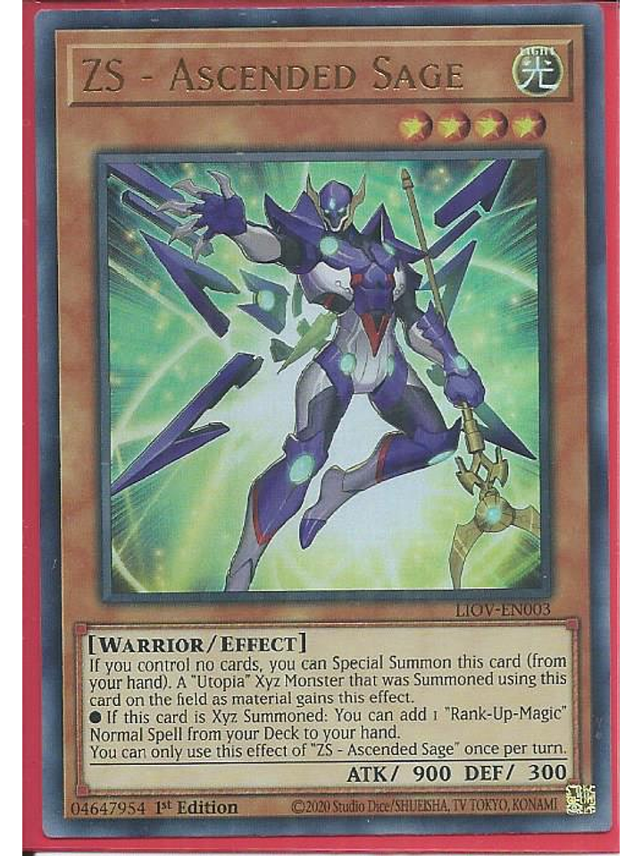 ZS - Ascended Sage - LIOV-EN003 - Ultra Rare 1st Edition 1