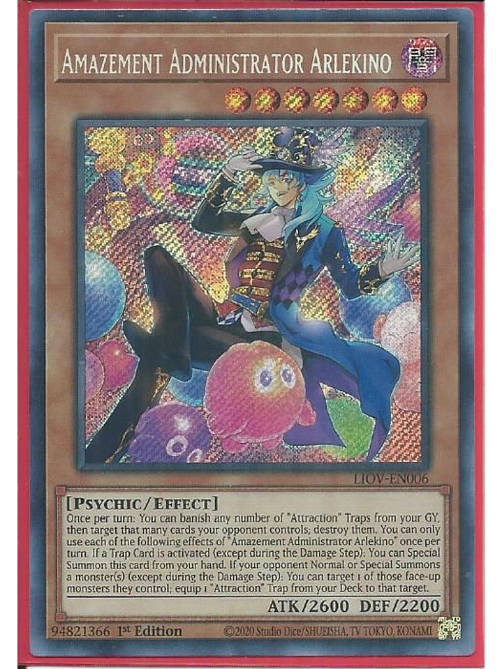 Amazement Administrator Arlekino - LIOV-EN006 - Secret Rare 1st Edition 1