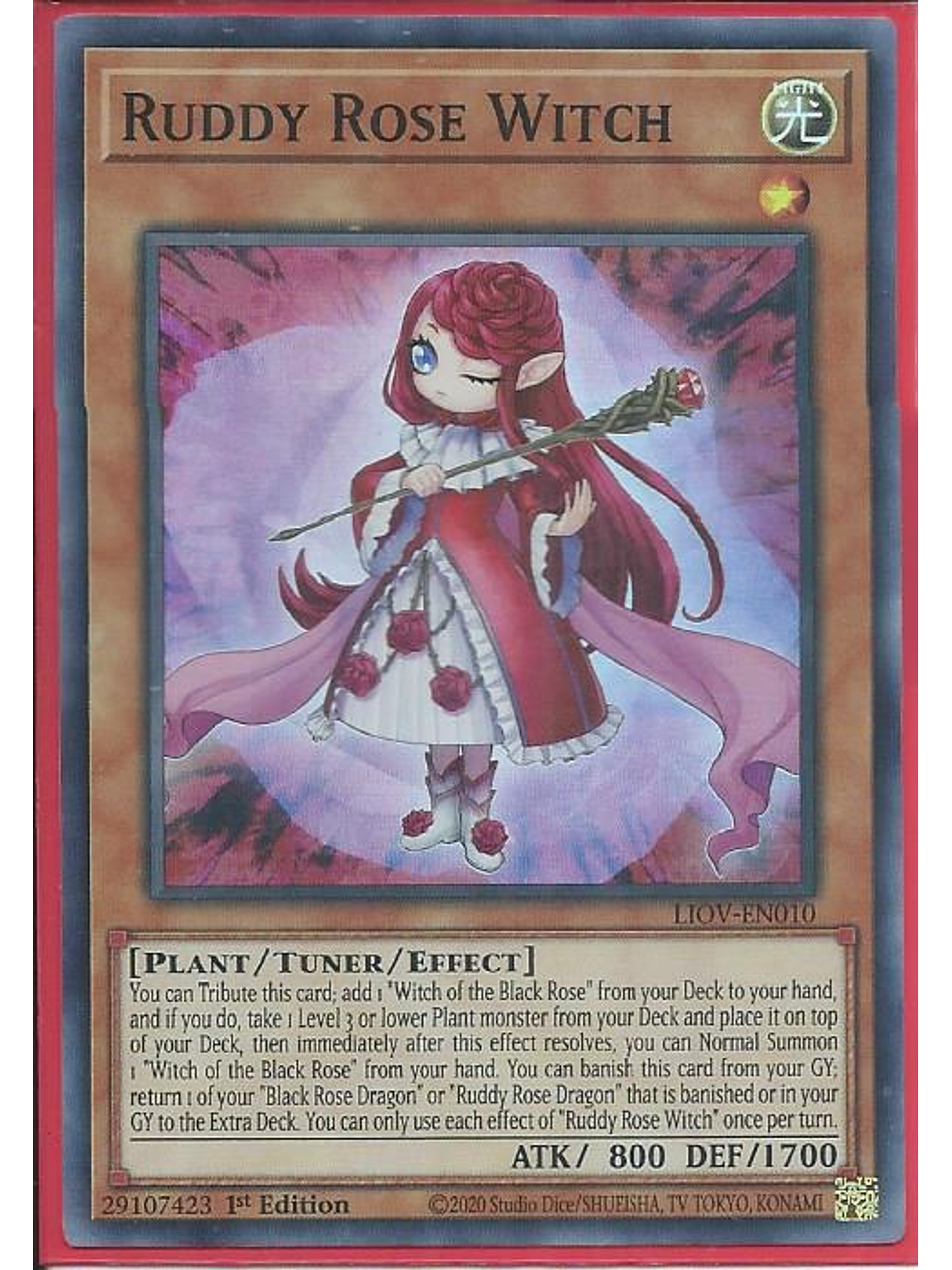 Ruddy Rose Witch - LIOV-EN010 - Super Rare 1st Edition 1