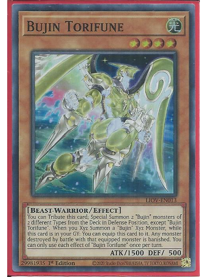 Bujin Torifune - LIOV-EN013 - Super Rare 1st Edition 1