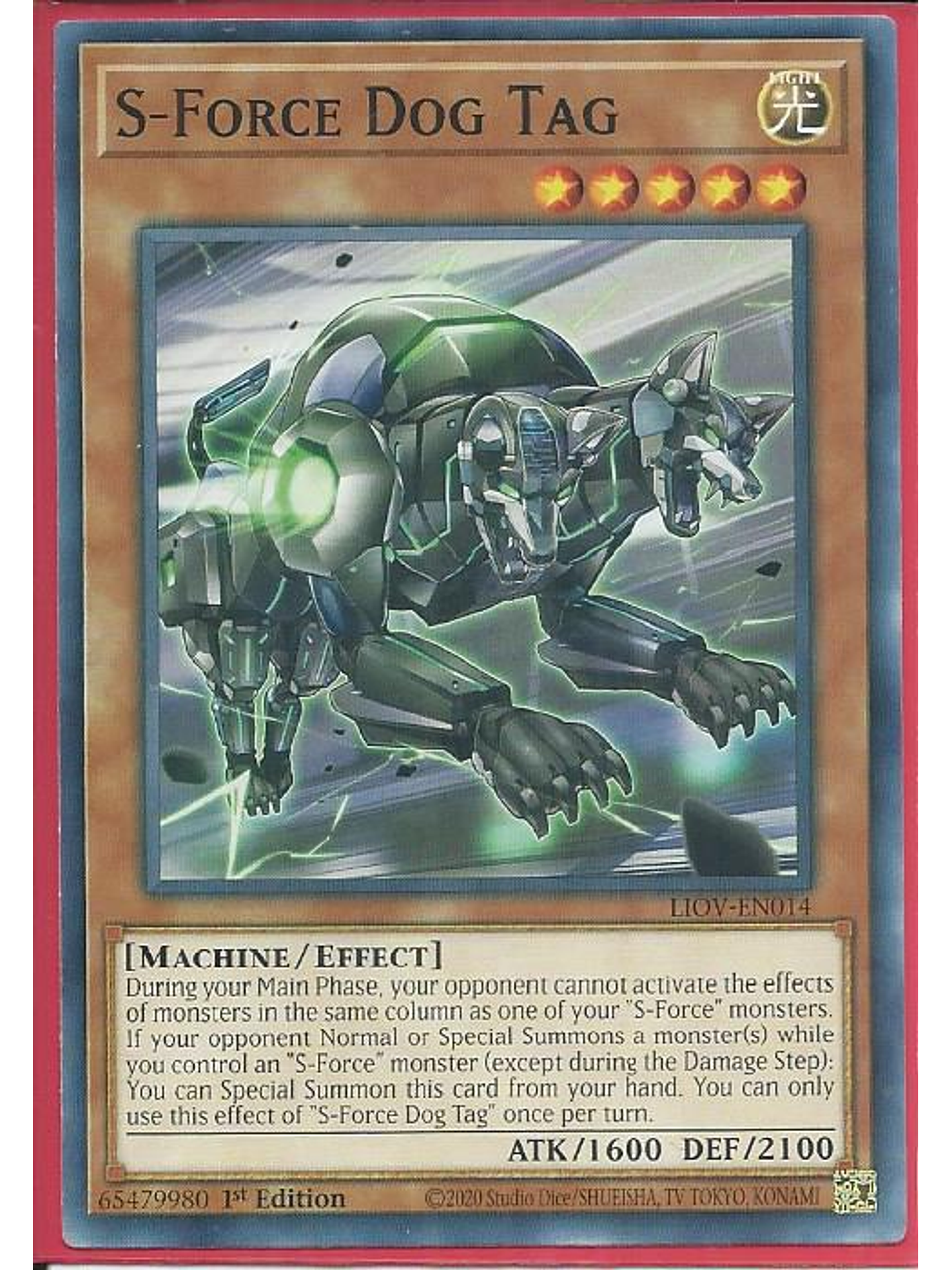 S-Force Dog Tag - LIOV-EN014 - Common 1st Edition 1