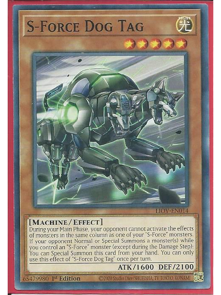 S-Force Dog Tag - LIOV-EN014 - Common 1st Edition 1