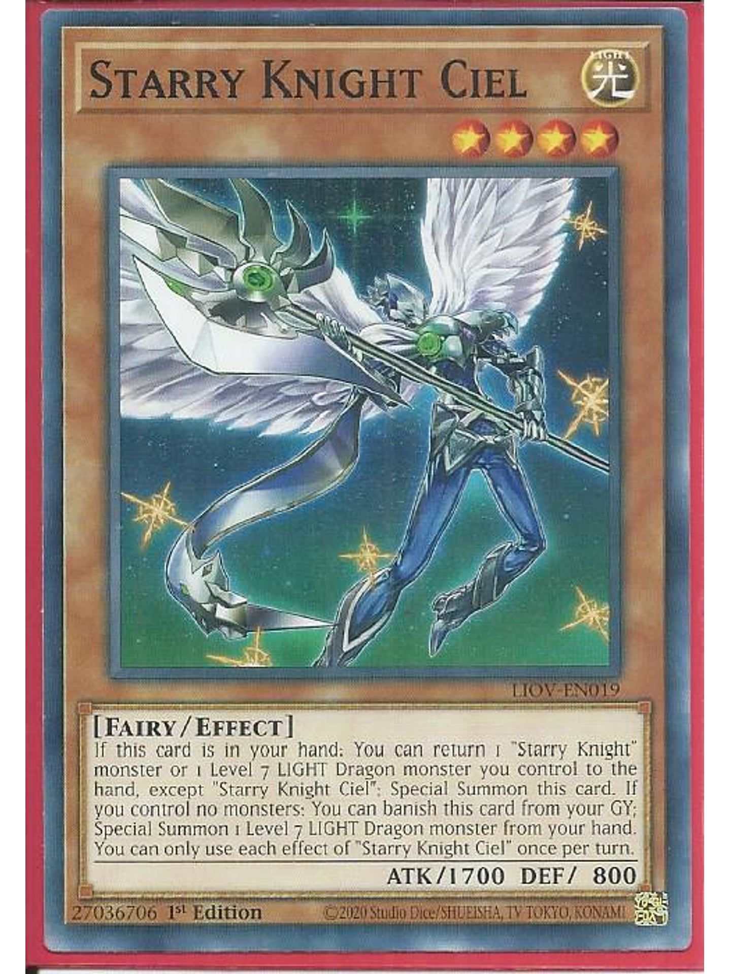 Starry Knight Ciel - LIOV-EN019 - Common 1st Edition 1