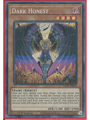 Dark Honest - LIOV-EN022 - Secret Rare 1st Edition