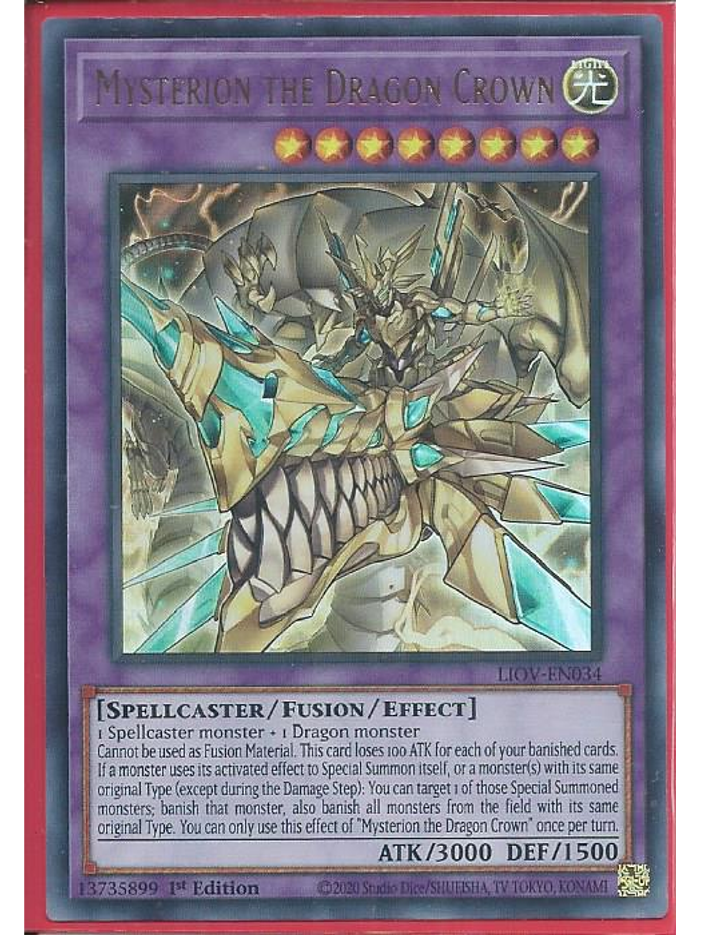 Mysterion the Dragon Crown - LIOV-EN034 - Ultra Rare 1st Edition 1