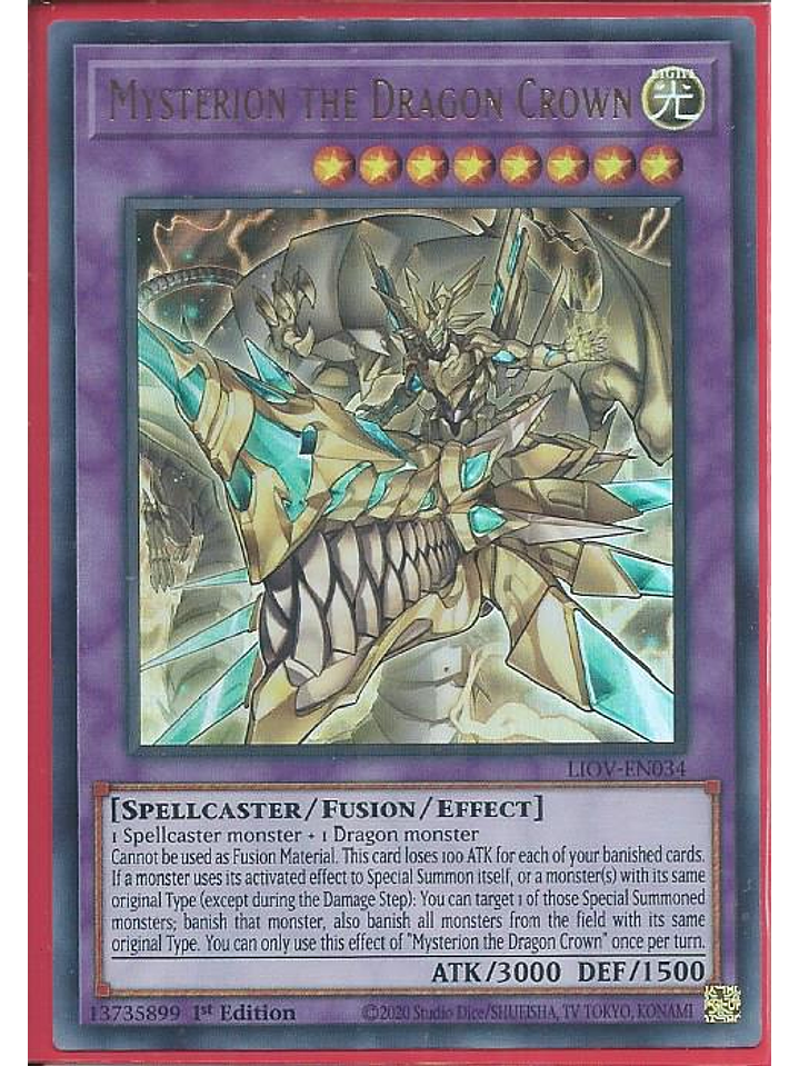 Mysterion the Dragon Crown - LIOV-EN034 - Ultra Rare 1st Edition 1