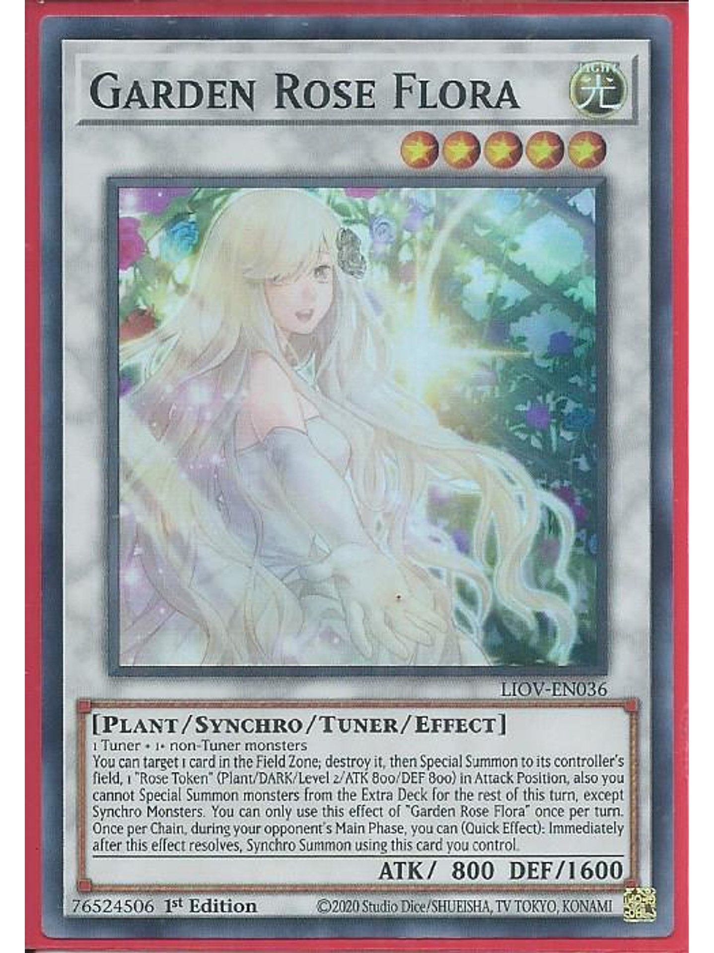 Garden Rose Flora - LIOV-EN036 - Super Rare 1st Edition 1